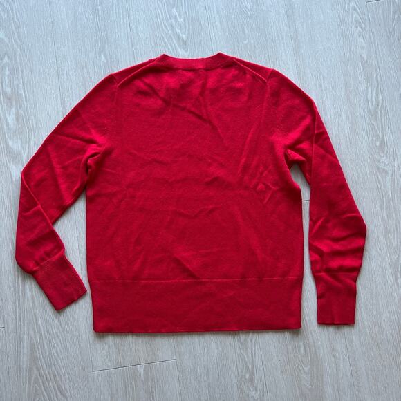 J Crew Cashmere Classic Fit Sweater Womens Small Bright Poppy Red - Picture 11 of 11